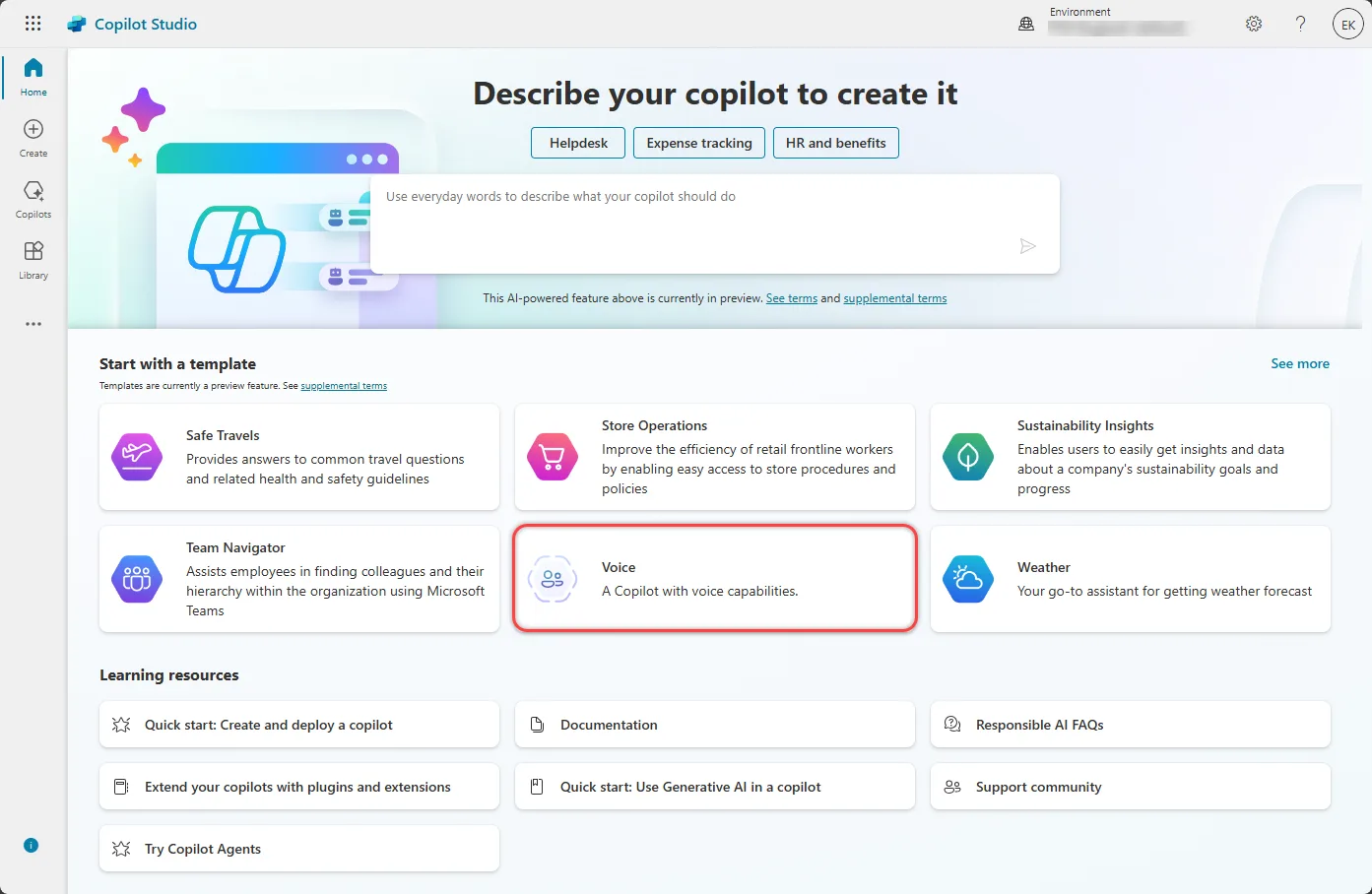 Voice updated AI ! in Microsoft Copilot - AI Powered Productivity in MS 365