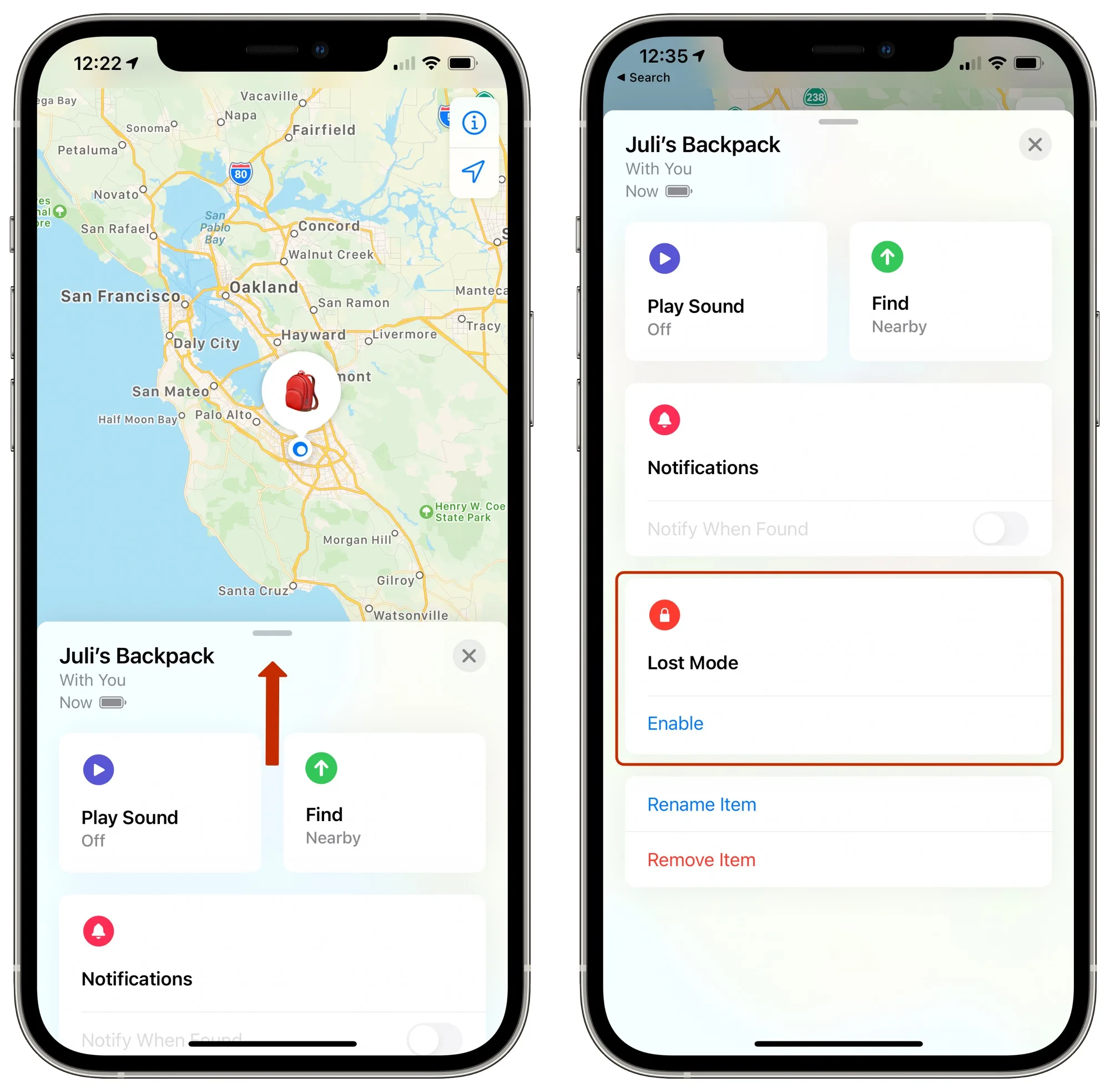 Apple AirTag lost mode