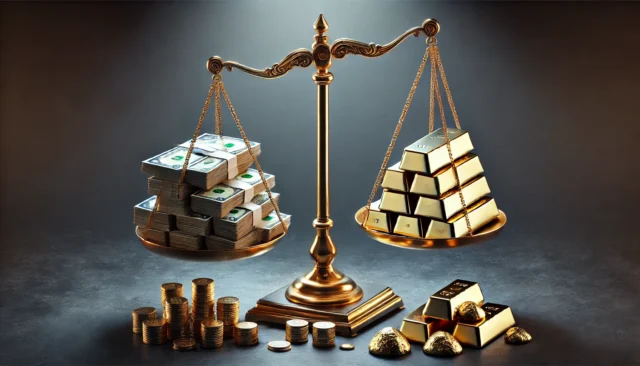 Bank vs. Gold: Which is the Better Investment? money-on-one-side-and-gold-bars-on-the-other